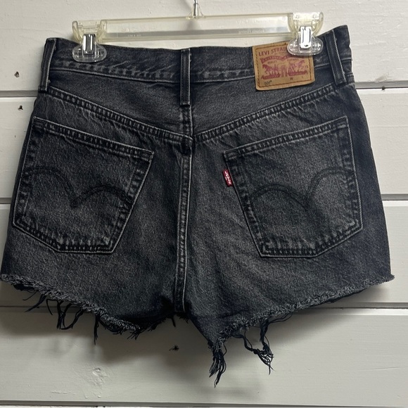Levi's 501 High Rise Distressed Jean Shorts - Size 27 - Picture 13 of 13
